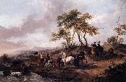Philips Wouwerman Halt of the Hunting Party oil painting reproduction